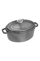 Staub 5.75-Quart Oval Coq Au Vin Enameled Cast Iron Dutch Oven in Graphite at Nordstrom