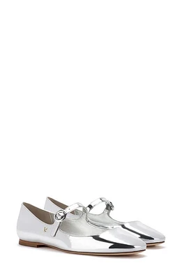 Larroudé Blair Mary Jane Flat Silver at Nordstrom,