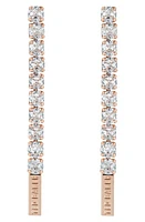 Ted Baker London Mellsie Crystal Linear Drop Earrings in Rose Gold Tone/Clear Crystal at Nordstrom