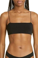 TOTEME Smocked Bikini Top in Black at Nordstrom, Size X-Small