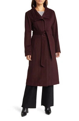 Cole Haan Signature Women's Slick Belted Long Coat in Bordeaux at Nordstrom, Size 14