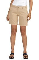 JAG Mid Rise Cotton & Linen Twill Shorts at Nordstrom,