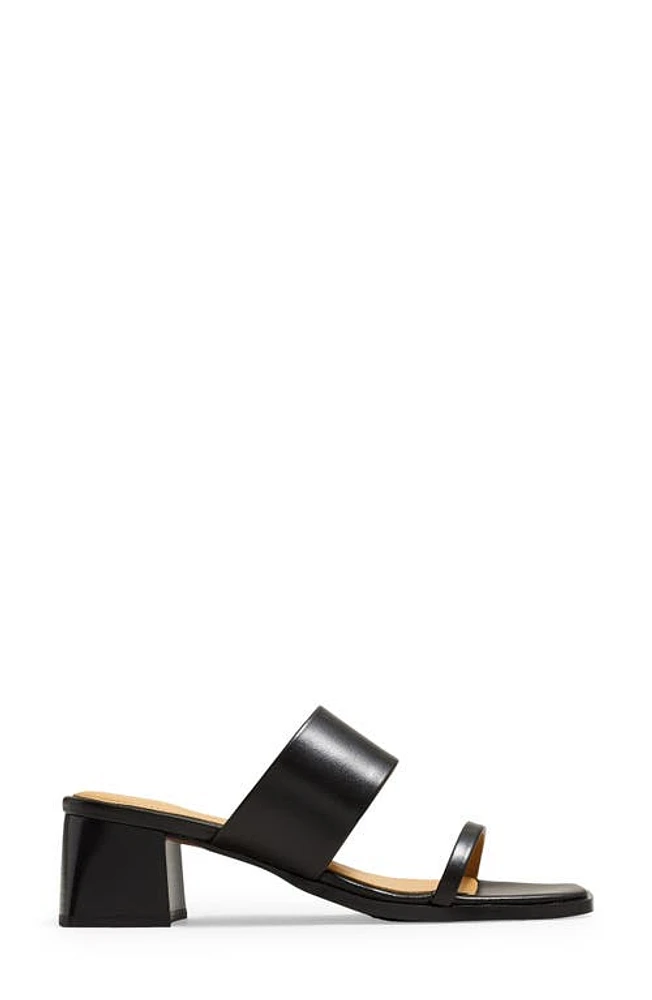 Madewell Roni Keira Block Heel Sandal True Black at Nordstrom,