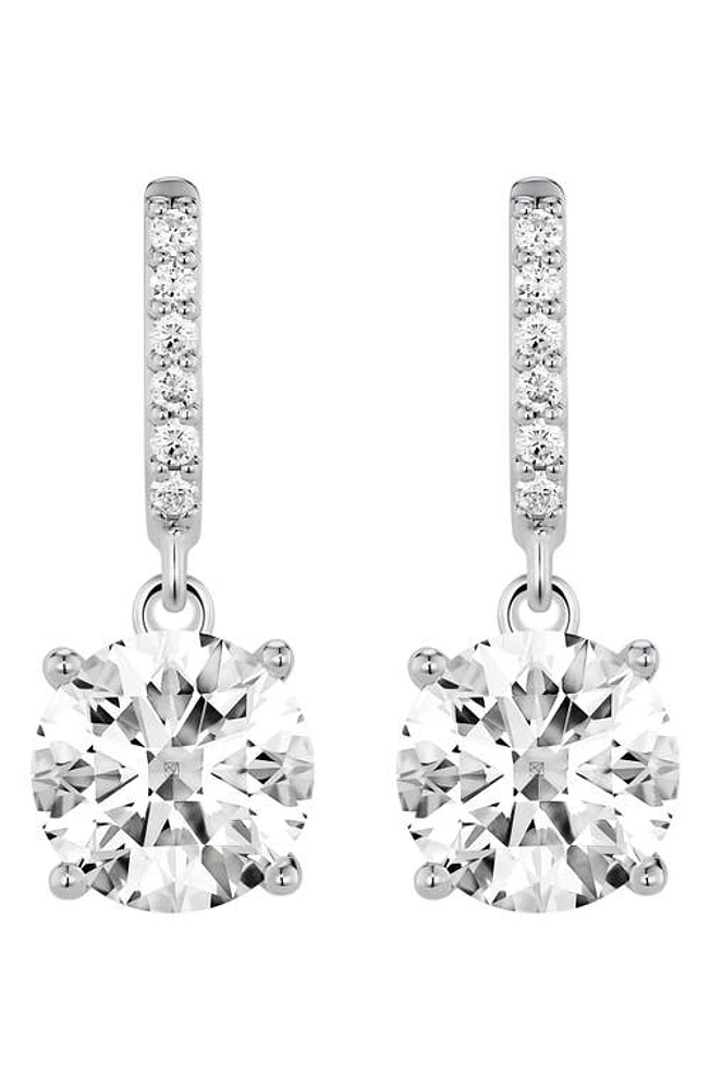 LIGHTBOX Round Lab Grown Diamond Drop Earrings in 2.0Ctw White Gold at Nordstrom