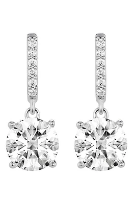 LIGHTBOX Round Lab Grown Diamond Drop Earrings in 2.0Ctw White Gold at Nordstrom