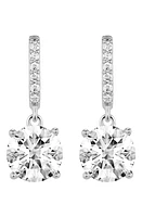 LIGHTBOX Round Lab Grown Diamond Drop Earrings in 2.0Ctw White Gold at Nordstrom