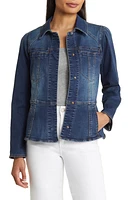 Wit & Wisdom Peplum Denim Jacket Blue at Nordstrom,