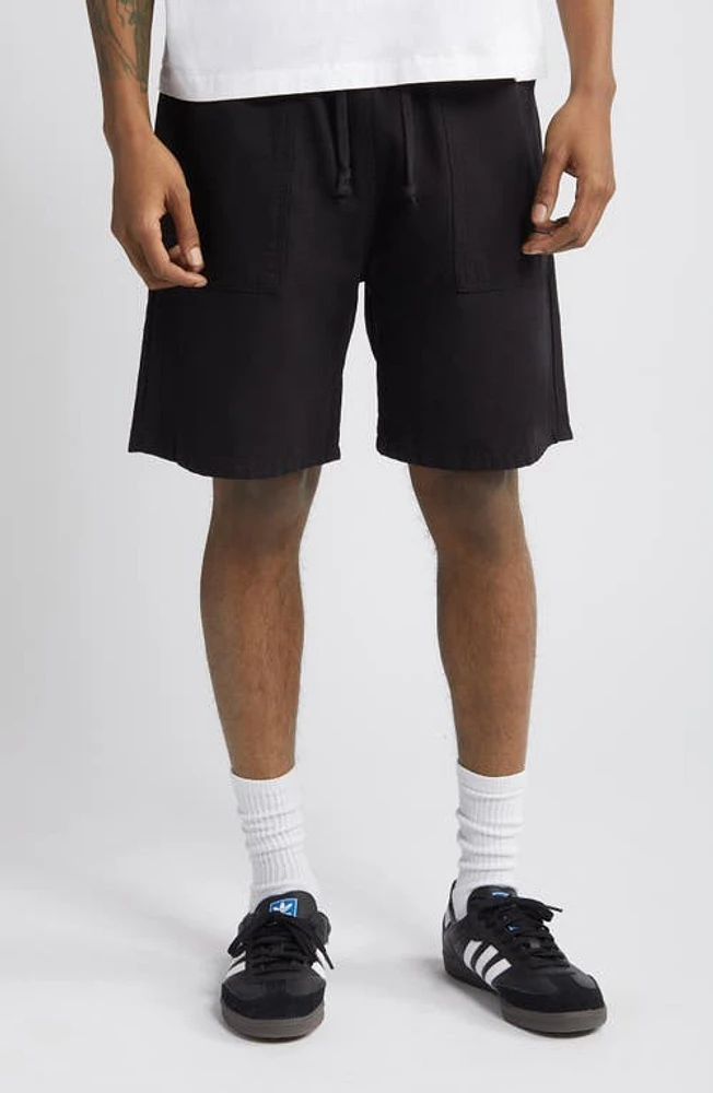 Service Works Organic Cotton Canvas Chef Shorts Black at Nordstrom,