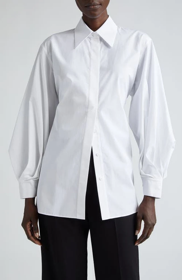 Nordstrom Lafayette 148 New York Oversize Tie Back Cotton Poplin Button-Up  Shirt White at Nordstrom, | The Summit