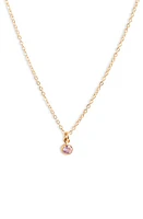 Set & Stones Birthstone Charm Pendant Necklace in Gold /October at Nordstrom