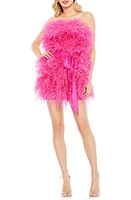 Mac Duggal Feather Strapless Minidress at Nordstrom,