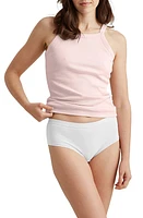 Papinelle Milla Rib Shelf Bra Racerback Tank Pink at Nordstrom,