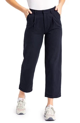 Brixton Victory High Waist Wide Leg Ankle Pants Black at Nordstrom,