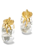 Alexis Bittar Liquid Vine Lucite Small Hoop Earrings in Gold at Nordstrom