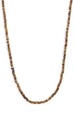 John Varvatos Men's Skull Beaded Necklace in Brass at Nordstrom, Size 24