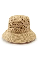 Helen Kaminski Zandar Raffia Bucket Hat in Natural/Natural at Nordstrom