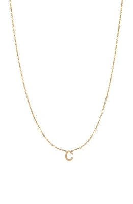 BYCHARI Initial Pendant Necklace in 14K Yellow Gold-C at Nordstrom