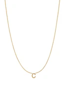 BYCHARI Initial Pendant Necklace in 14K Yellow Gold-C at Nordstrom