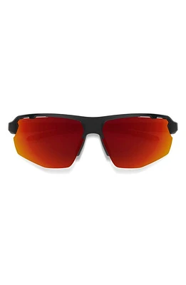 Smith Resolve 70mm ChromaPop Oversize Shield Sunglasses in Matte Black /Red Mirror at Nordstrom