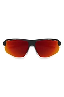 Smith Resolve 70mm ChromaPop Oversize Shield Sunglasses in Matte Black /Red Mirror at Nordstrom