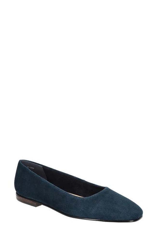 Bella Vita Kimiko Flat Navy Leather at Nordstrom,