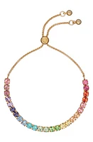 Ted Baker London Melrah Rainbow Crystal Slider Bracelet in Gold Rainbow Pastel Crystal at Nordstrom