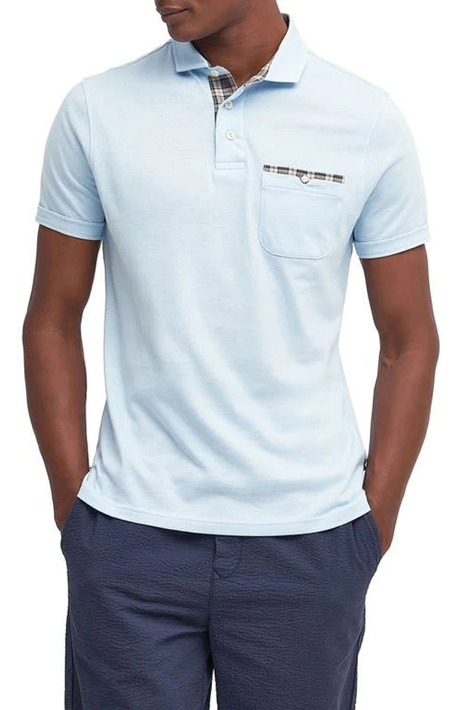 Barbour Corpatch Polo Shirt Sky at Nordstrom,