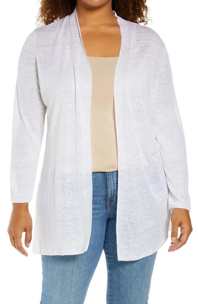 NIC+ZOE Lightweight Long Boc Cardigan Paper White at Nordstrom,