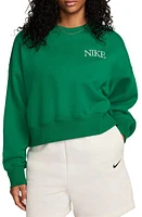 Nike Phoenix Fleece Varsity Oversize Crewneck Sweatshirt at Nordstrom,