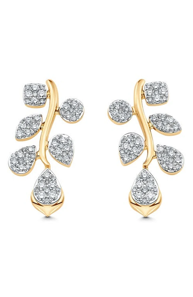 Sara Weinstock Lierre Pavé Diamond Drop Earrings in Yellow Gold at Nordstrom