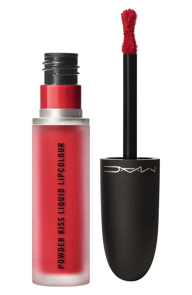 MAC Cosmetics Powder Kiss Liquid Lipcolour in Ruby Boo at Nordstrom