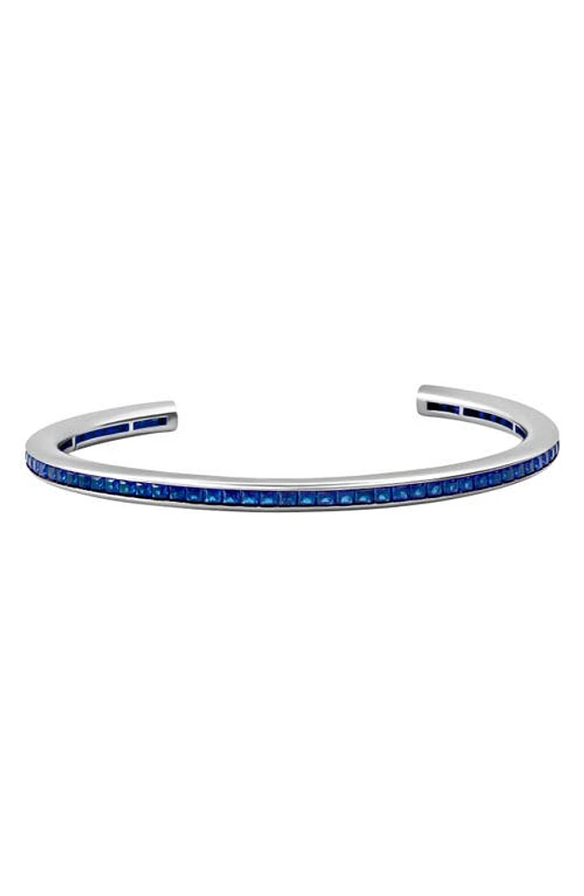 Crislu Cubic Zirconia Cuff Bracelet in Sapphire at Nordstrom