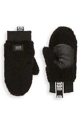 UGG(r) Fleece Mittens in Black at Nordstrom, Size Small