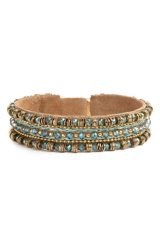 Deepa Gurnani Milani Cuff Bracelet in Teal at Nordstrom