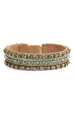 Deepa Gurnani Milani Cuff Bracelet in Teal at Nordstrom