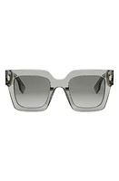 'Fendi Roma 50mm Square Sunglasses in Grey/Gradient Smoke at Nordstrom