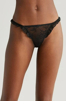 Love Stories Francesca Lace Thong Black at Nordstrom,