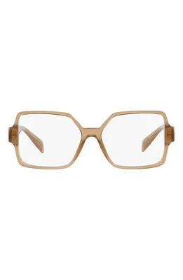 Versace 53mm Square Optical Glasses in Opal Beige at Nordstrom