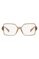 Versace 53mm Square Optical Glasses in Opal Beige at Nordstrom