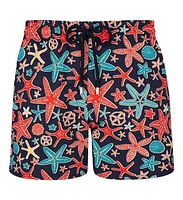 Vilebrequin Men's Holistarfishes Stretch Swim Trunks in Bleu Marine at Nordstrom