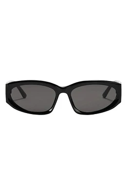 Fifth & Ninth Shea 59mm Polarized Gradient Oval Sunglasses in Black/Black at Nordstrom