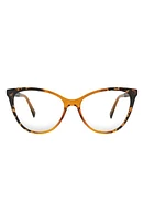 Fifth & Ninth Vera 56mm Cat Eye Blue Light Blocking Glasses in Torte/Clear at Nordstrom