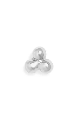 Maria Tash 3-Ball Trinity Stud Earring in White Gold at Nordstrom