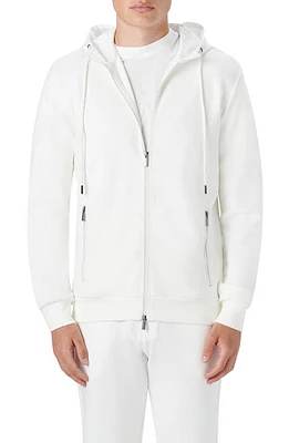 Bugatchi Stretch Cotton Zip-Up Hooded Jacket at Nordstrom,