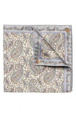 Eton Paisley Silk Pocket Square in Lt/Pastel Blue at Nordstrom