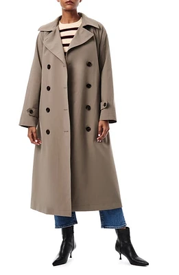 Bernardo Double Breasted Trench Coat Smoke at Nordstrom,