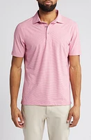 Scott Barber Pinstripe Technical Jersey Polo Nantucket Red at Nordstrom,