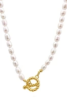 st. Moran Julien Freshwater Pearl Toggle Necklace in White at Nordstrom