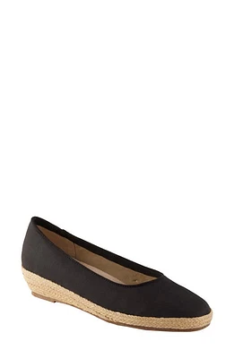 David Tate Stroll Espadrille Flat Black Fabric at Nordstrom,