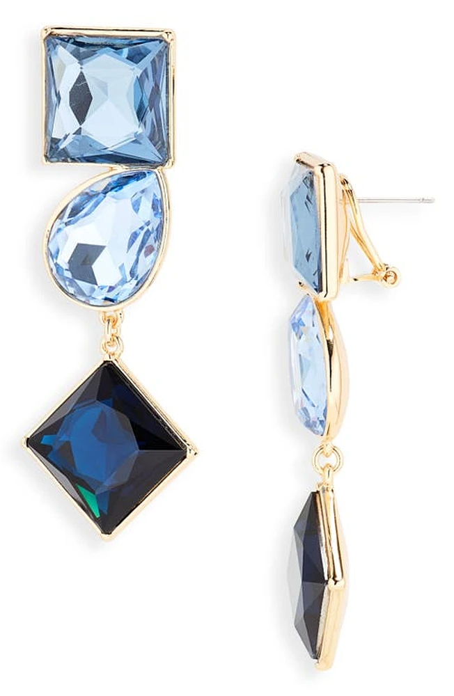 Carolina Herrera Mixed Crystal Drop Earrings in Blue Multi 401 at Nordstrom